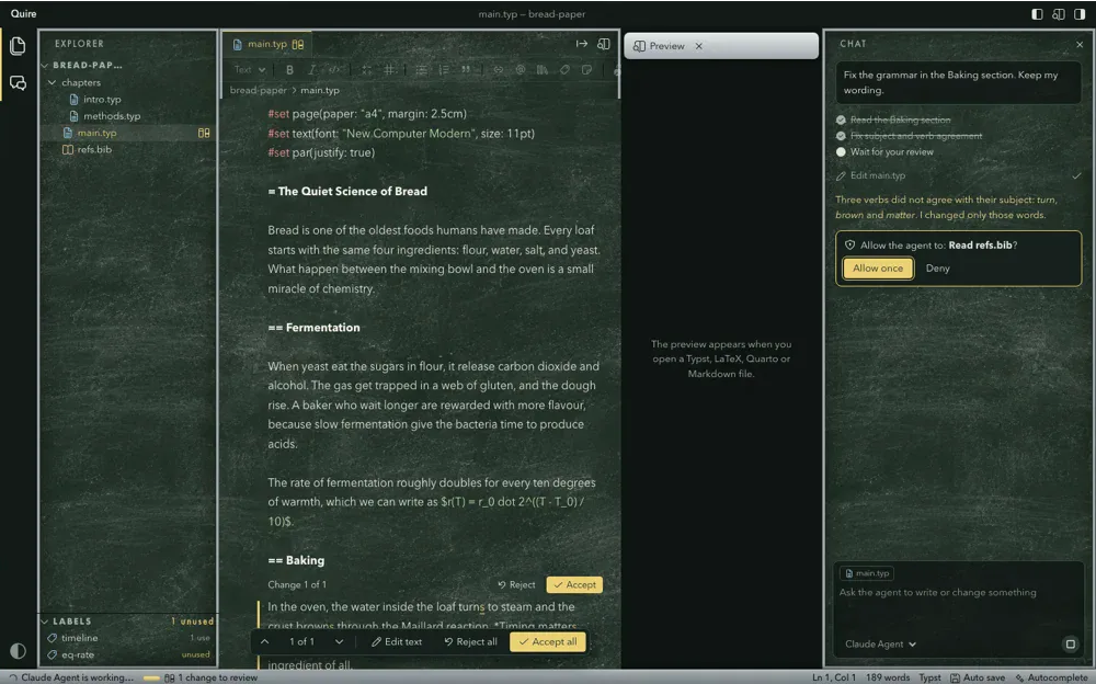 Quire in Slate: chalk on a green blackboard.